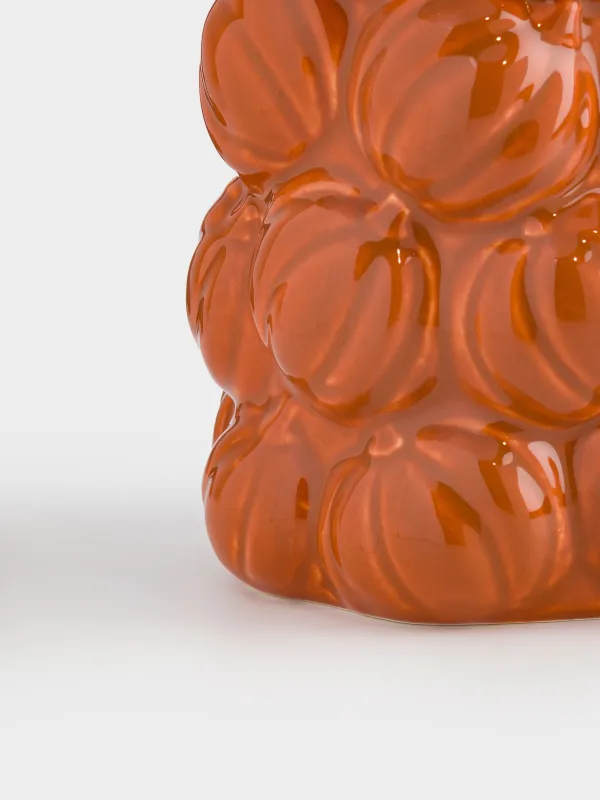 Подставка для кухонных принадлежностей, 16 см, керамика, оранжевая, Тыквы, Forest symphony, image-3