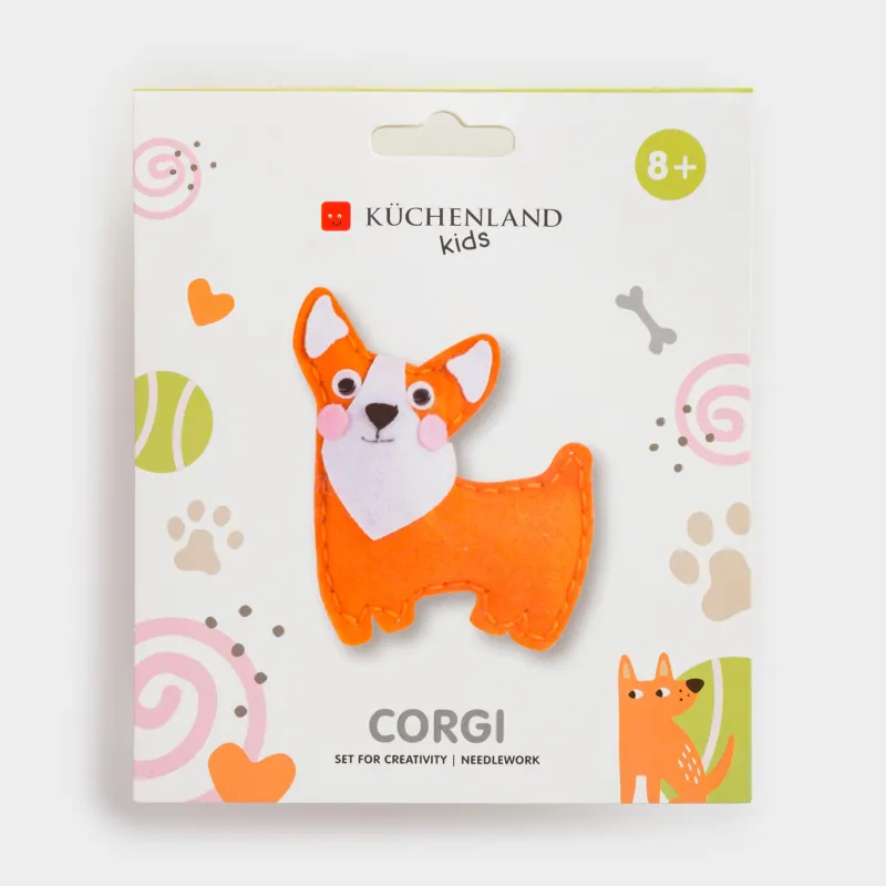 Набор для творчества, 13х15 см, рукоделие, фетр, подвеска, Корги, Creativity