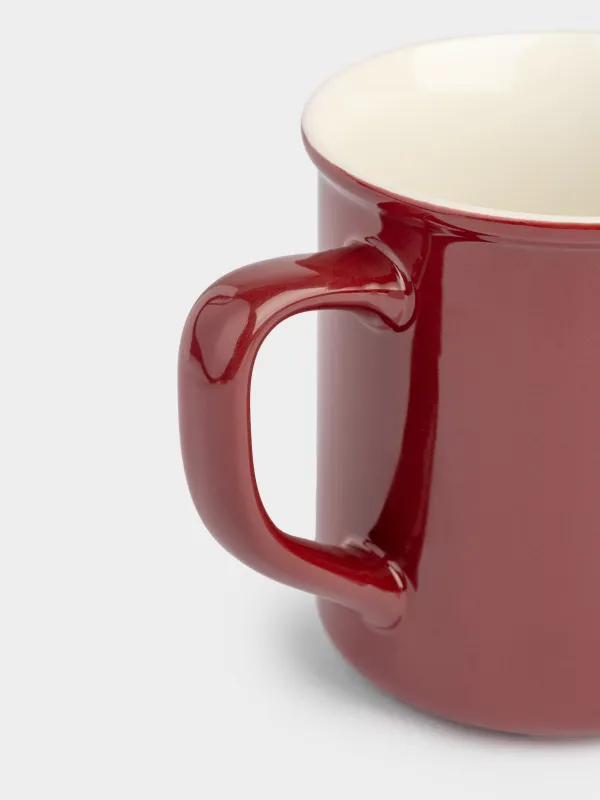 Кружка, 430 мл, 2 шт, фарфор N, бежевая/бордовая, Новогодний микс, Great day, image-6