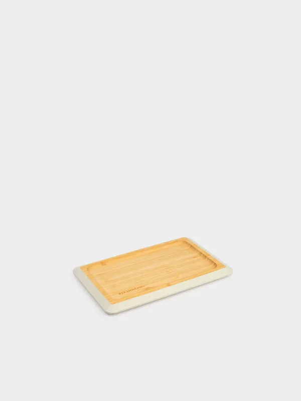 Блюдо, 24х16 см, с серым кантом, Bamboo soft, image-0