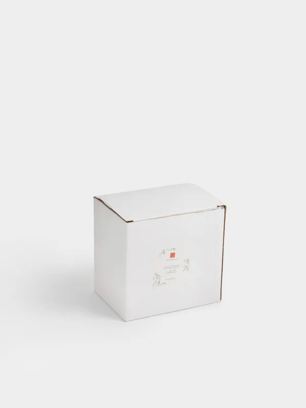 Блюдо пасхальное, 15х8 см, 3 отд, керамика D, молочно-коричневое, Кролик, Easter lace, image-5