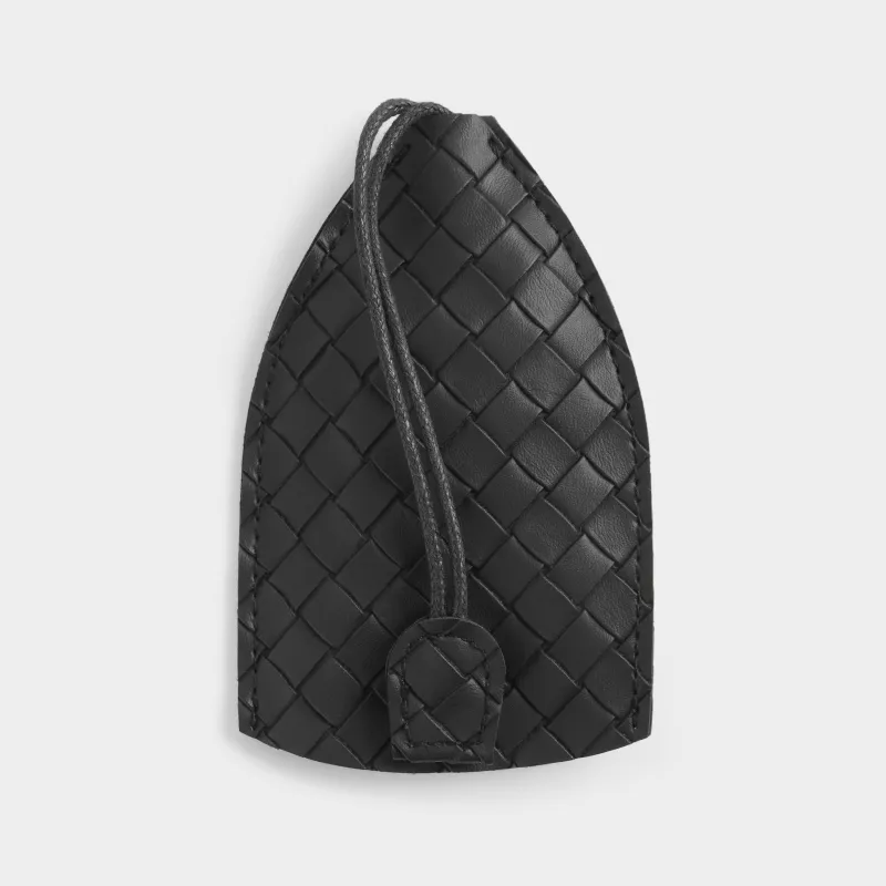 Брелок, 12 см, полиуретан/полиэстер, черный, Плетение, Keychain