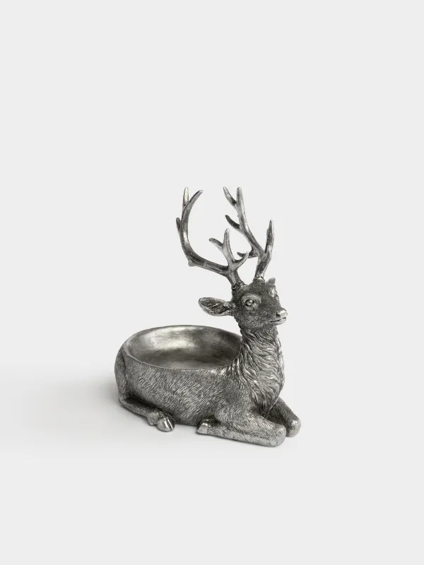 Конфетница, 24x26 см, Олень, Deer silver, image-1