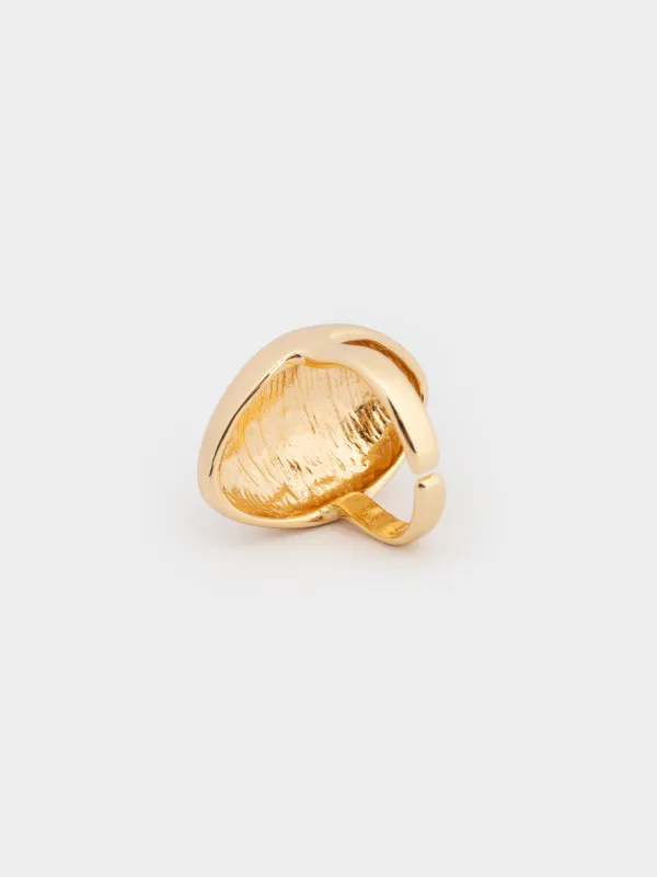 Кольцо, 2 см, единый размер, металл, золотистое, Jewelry, image-2