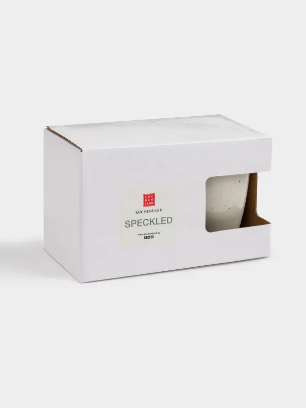 Кружка, 400 мл, 2 шт, керамика, бежевая, в крапинку, Speckled, image-6