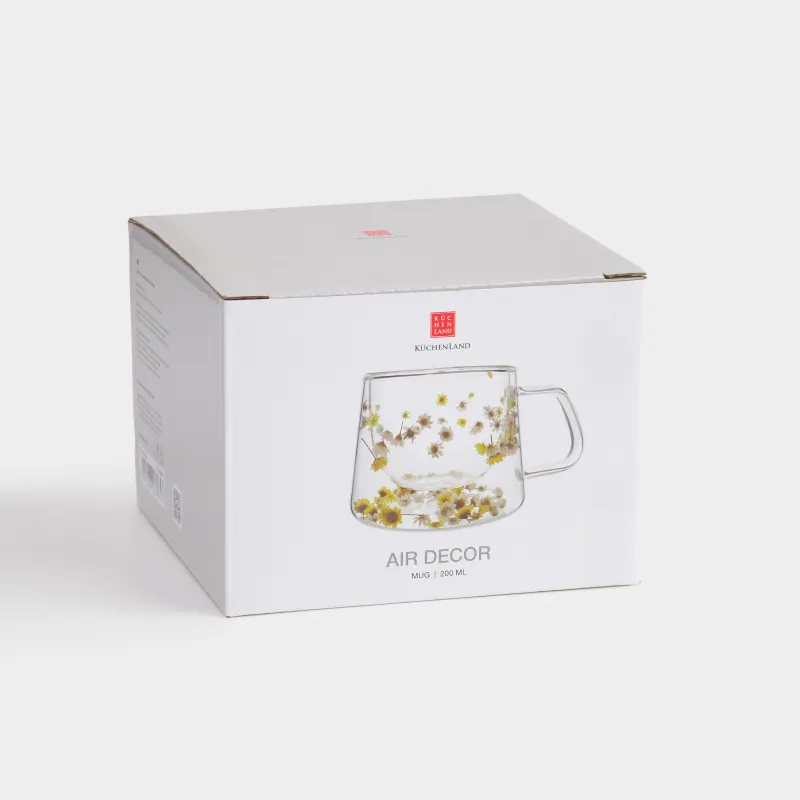 Кружка, 200 мл, стекло Б, с сухоцветами внутри, Air decor, image-3