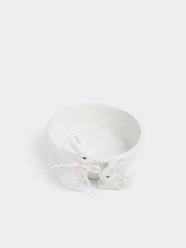 Конфетница, 19х10 см, Кролики с корзиной, Rabbit bloome, image-1