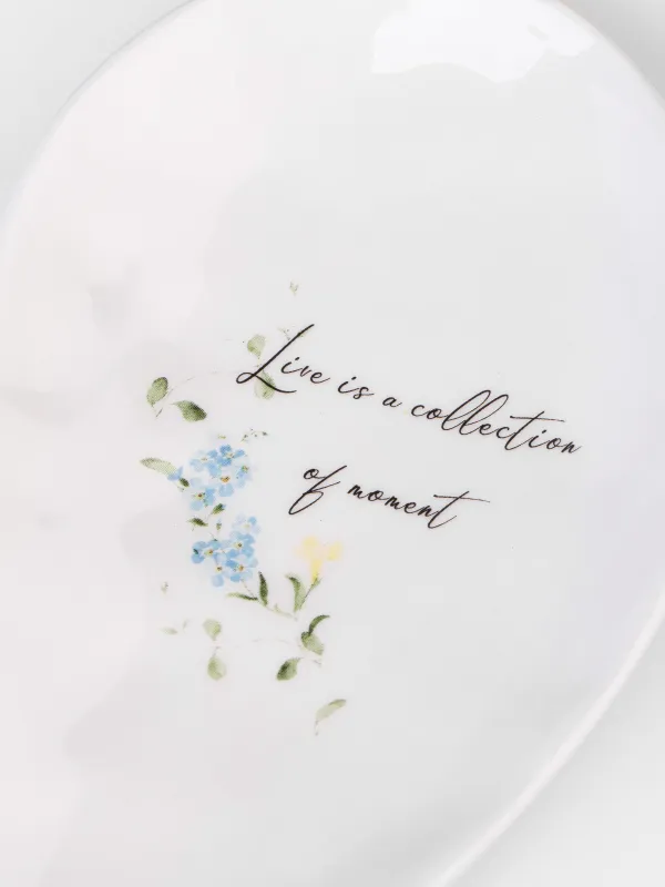 Подставка под ложку, 16 см, керамика D, белая, Полевые цветы, Cowslip, image-3