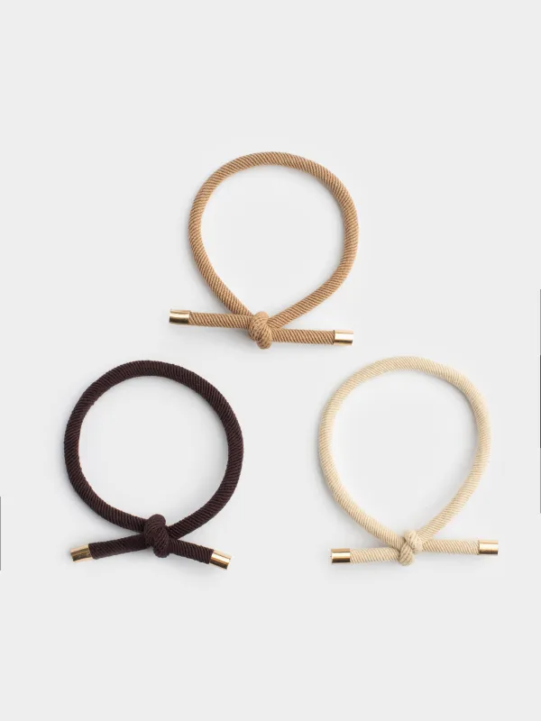 Резинка для волос, 5 см, 3 шт, полиэстер, Узел, Knot, image-0