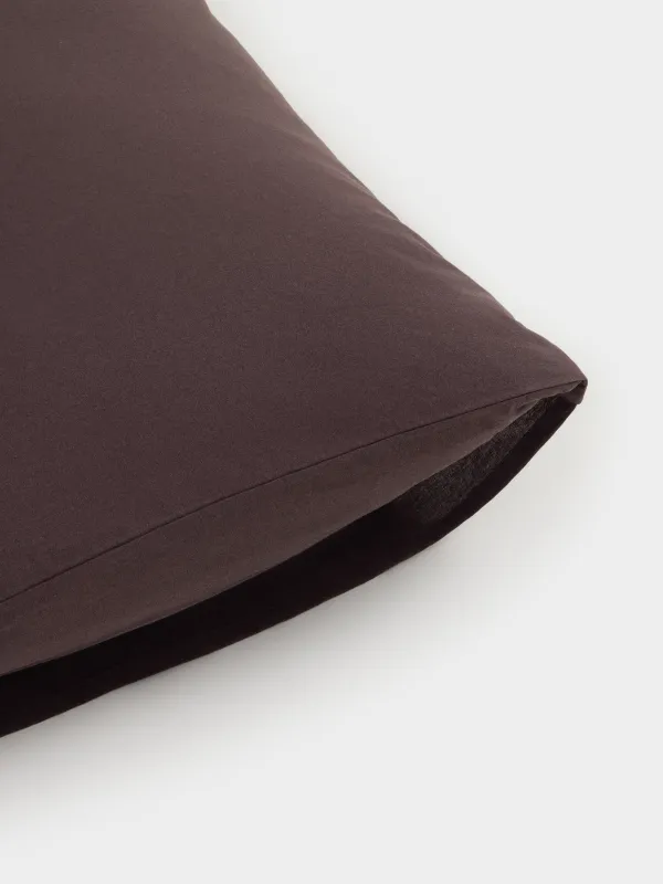 Наволочка, 50х70 см, 2 шт, вареный хлопок, коричневая, Washed cotton, image-1