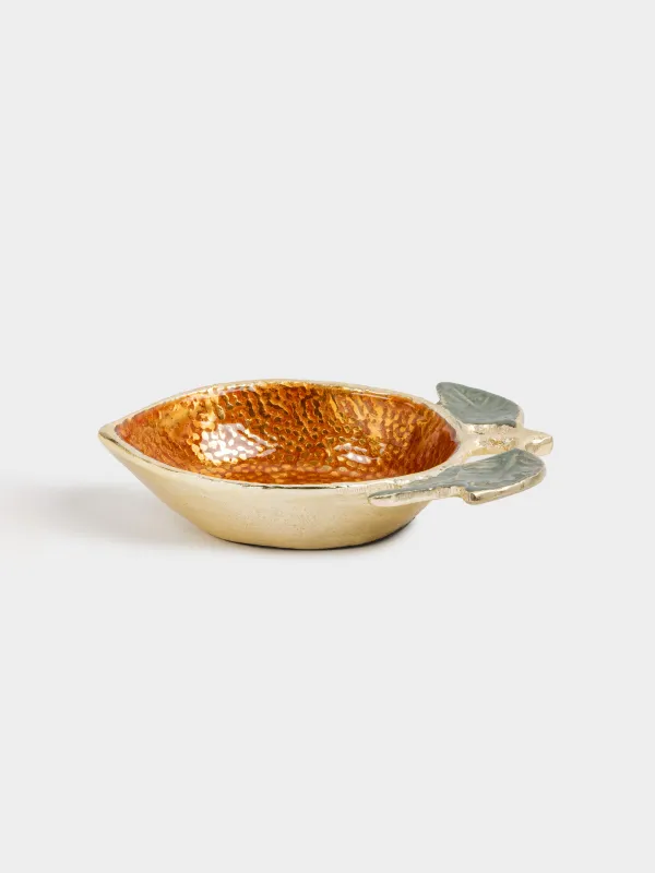 Блюдо декоративное, 12x15 см, металл, оранжево-золотистое, Апельсин, Fantastic R, image-2