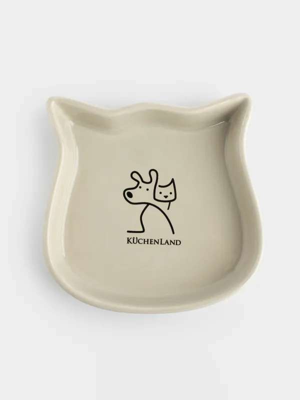 Миска для животных, 15х14 см, 250 мл, керамика D, серая, Кот, Whiskers, image-1