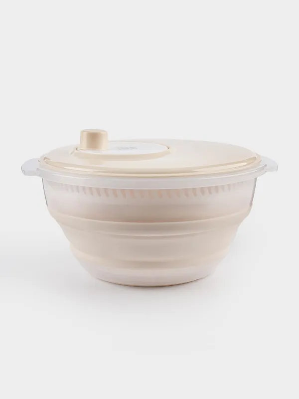 Сушилка для зелени, 30 см, механическая, складная, пластик/резина, серо-бежевая, Foldaway, image-0