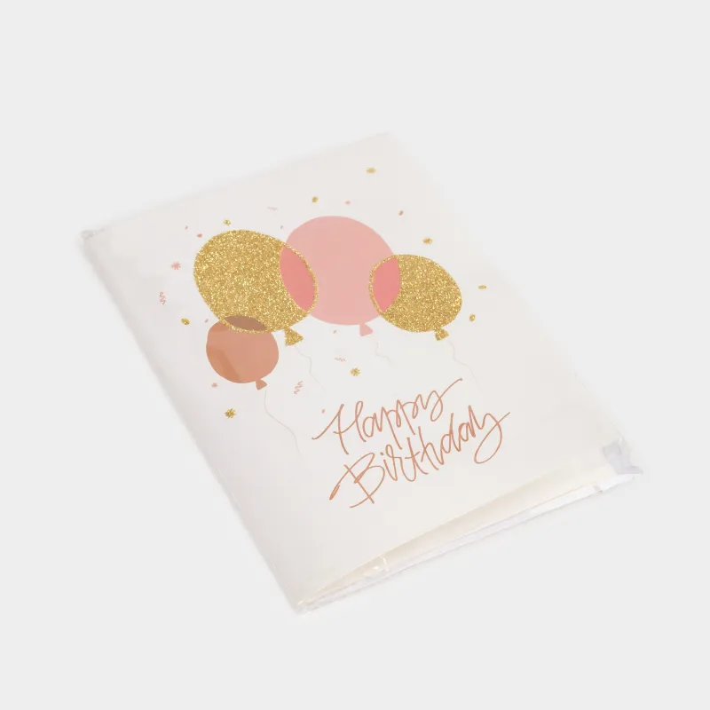 Открытка подарочная, музыкальная, 12х17 см, бумага, белая, Воздушные шары, Birthday, image-1