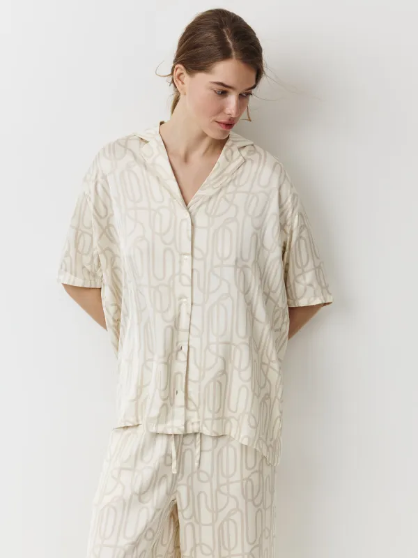 Рубашка женская, домашняя, с коротким рукавом, Moisia, image-2