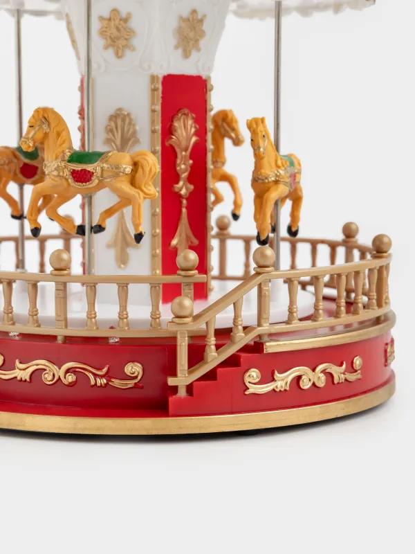 Статуэтка музыкальная, 23 см, с подсветкой, Карусель, Golden style, image-2