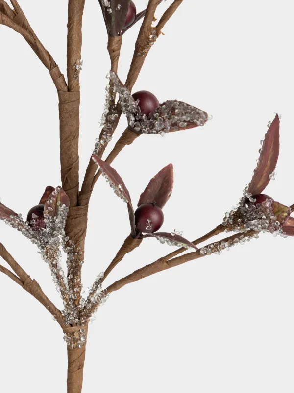 Ветка декоративная, 55 см, Бордовые ягоды, Bordo berry, image-1