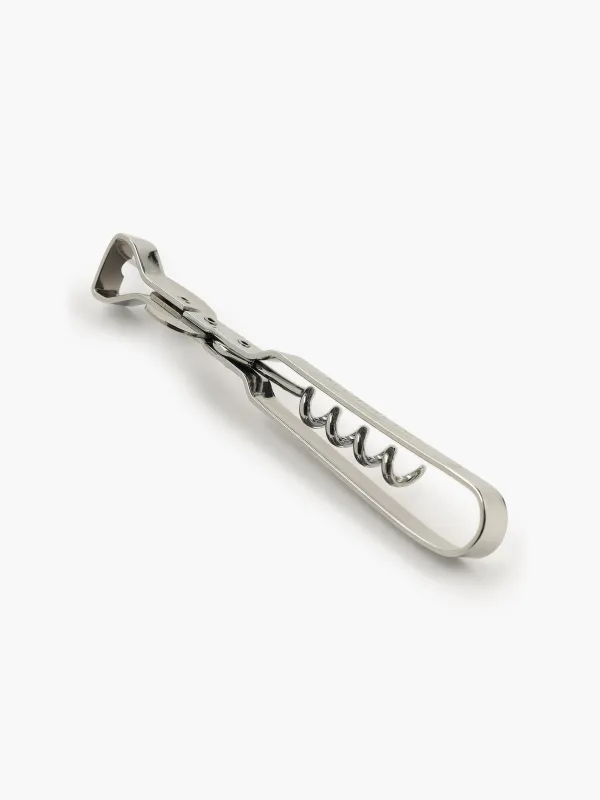 Открывалка для бутылок и банок, 14 см, со штопором, сталь, Classic, image-1