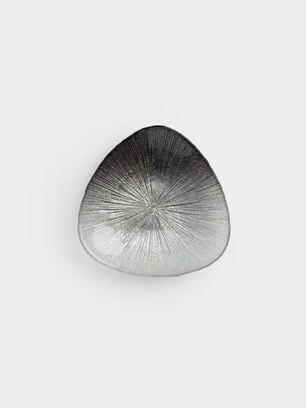 Тарелка десертная, 16 см, стекло, серебристо-серая, Angle, image-0