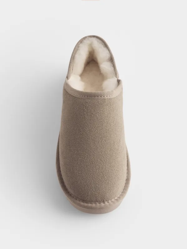 Угги короткие из замши и подкладкой из шерсти, Suede, image-2