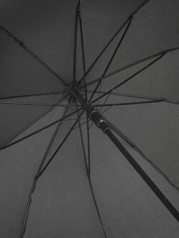Зонт-трость, 86 см, эпонж, черный, Ray light, image-1
