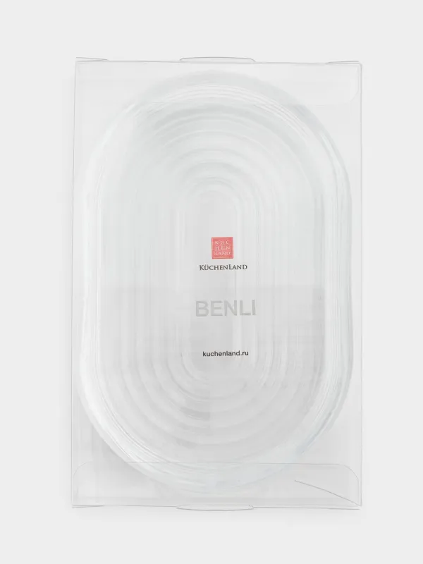 Мыльница, 13 см, стекло, овальная, Arch, image-5