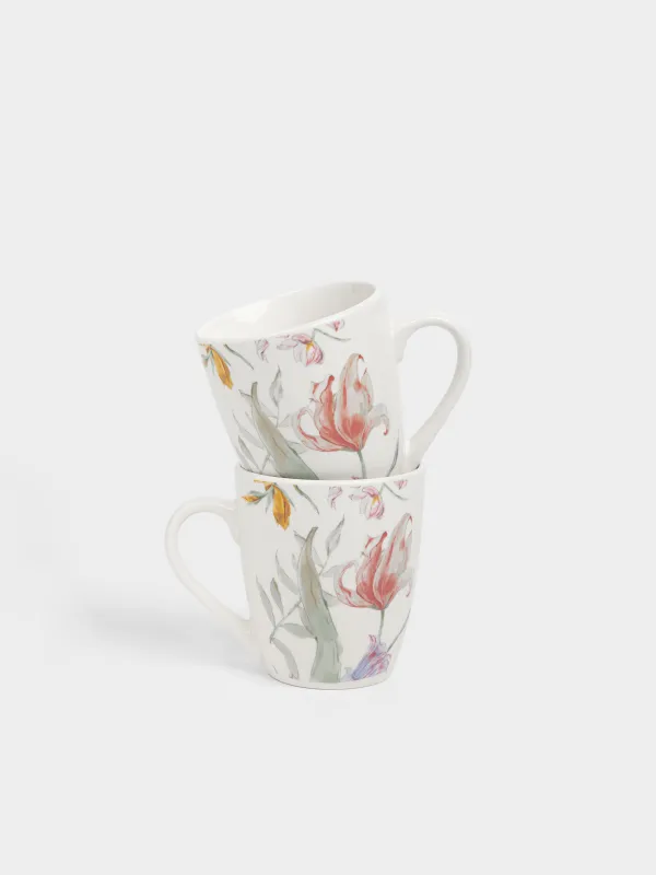 Кружка, 350 мл, 2 шт, Пастельные цветы, Pastel flora, image-0