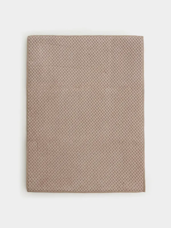 Коврик для сушки посуды, 51х38 см, микрофибра, бежевый, Clean, image-0