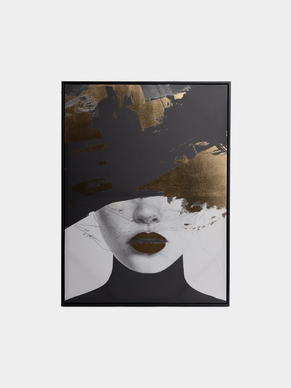 Картина в раме, 75х100 см, Девушка в шляпе, Abstract, image-0