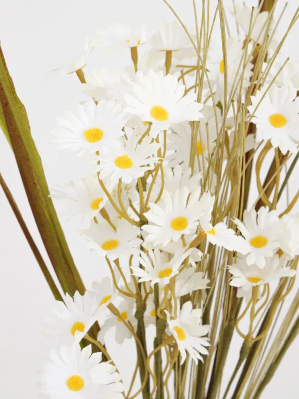 Ветка декоративная, 53 см, полиэстер, Белые ромашки, Daisies, image-2
