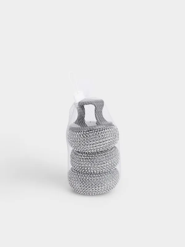 Губка для уборки, с коротким держателем, пластик, Clean, image-4