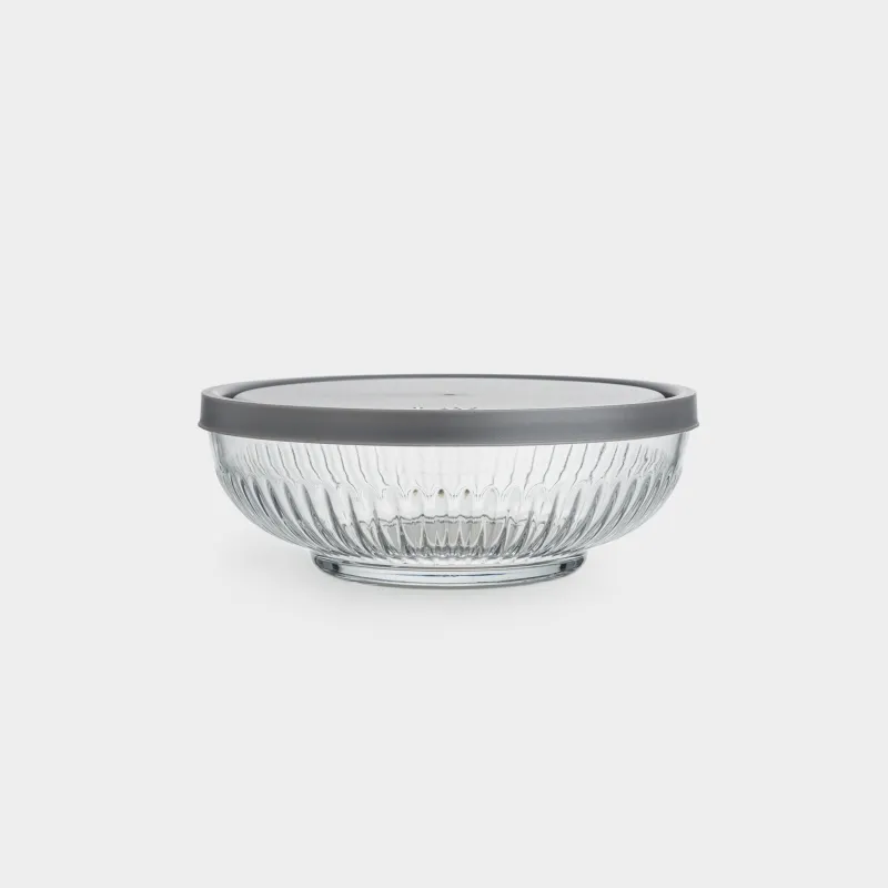 Салатник, 17х6 см, 800 мл, с крышкой, стекло Р/пластик, Madeira