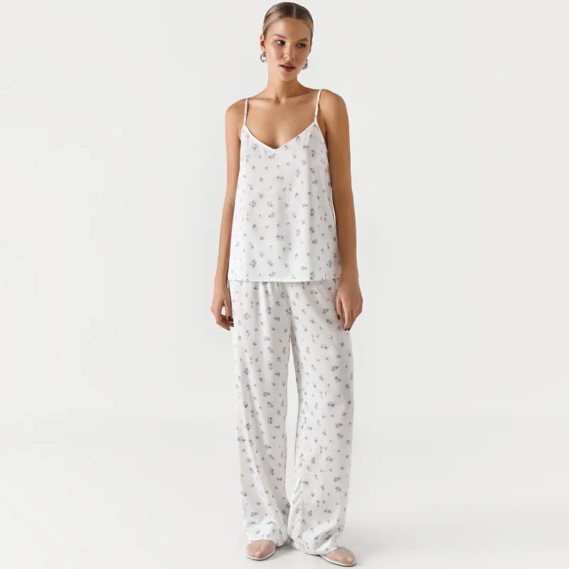 Брюки, бело-голубые, Tesia