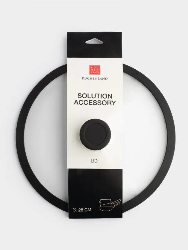 Крышка, 28 см, стекло Т/силикон, Solution accessory, image-3