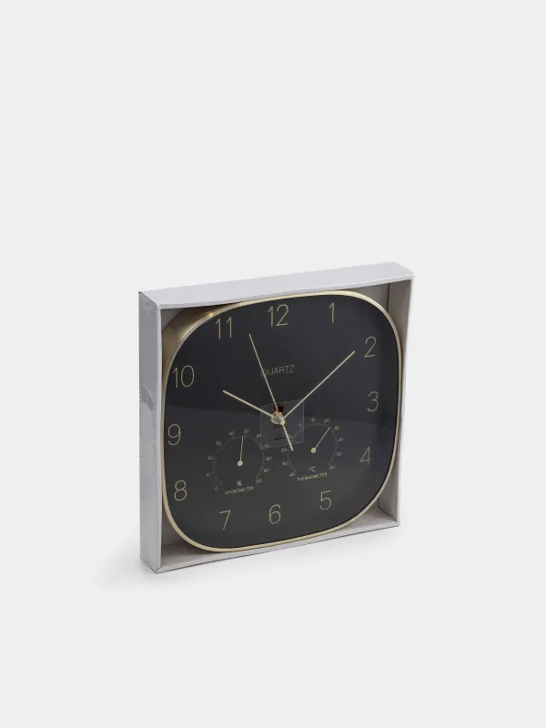 Часы настенные, 30 см, с термометром и гигрометром, Dial, image-5