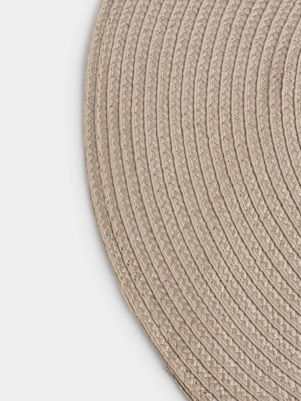 Салфетка под приборы, 38 см, полипропилен, круглая, бежевая, Circle, image-3