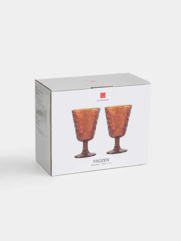 Бокал-кубок для вина, 260 мл, 2 шт, стекло Р, коричневый, Frozen, image-4