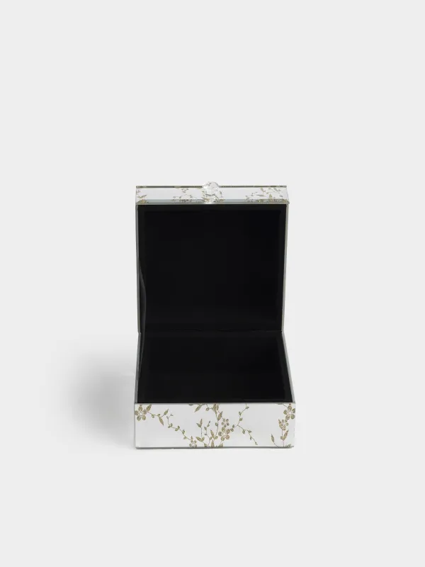 Шкатулка для украшений, 13x13 см, стекло, зеркальная, Ветви, Glossy, image-4