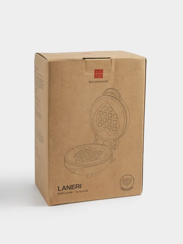 Вафельница, электрическая, 550 Вт, бакелит/металл, золотистая, Сердце, Vintage kitchen, image-7