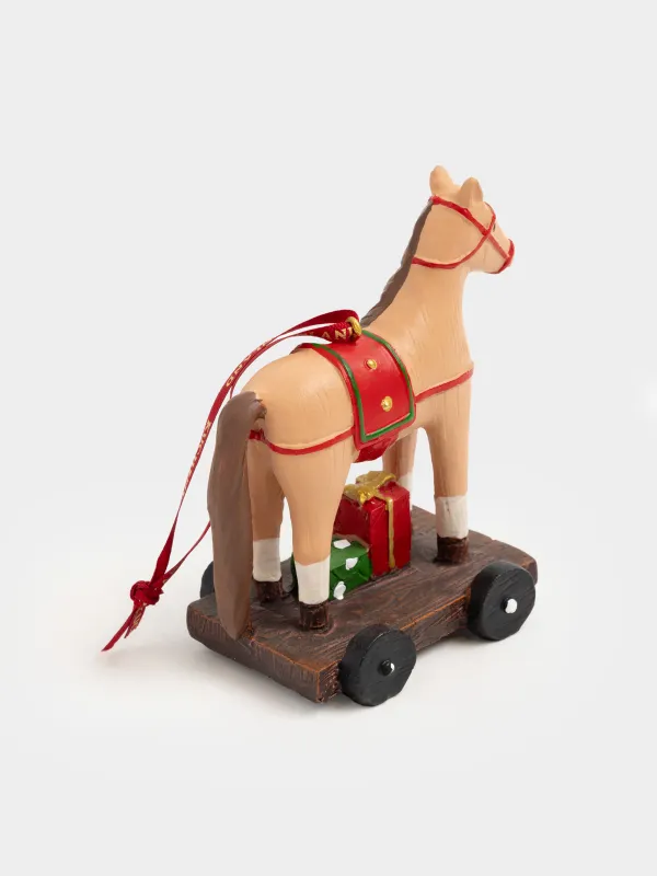 Статуэтка, 10 см, полирезин, коричневая, Лошадка, Figure christmas, image-4