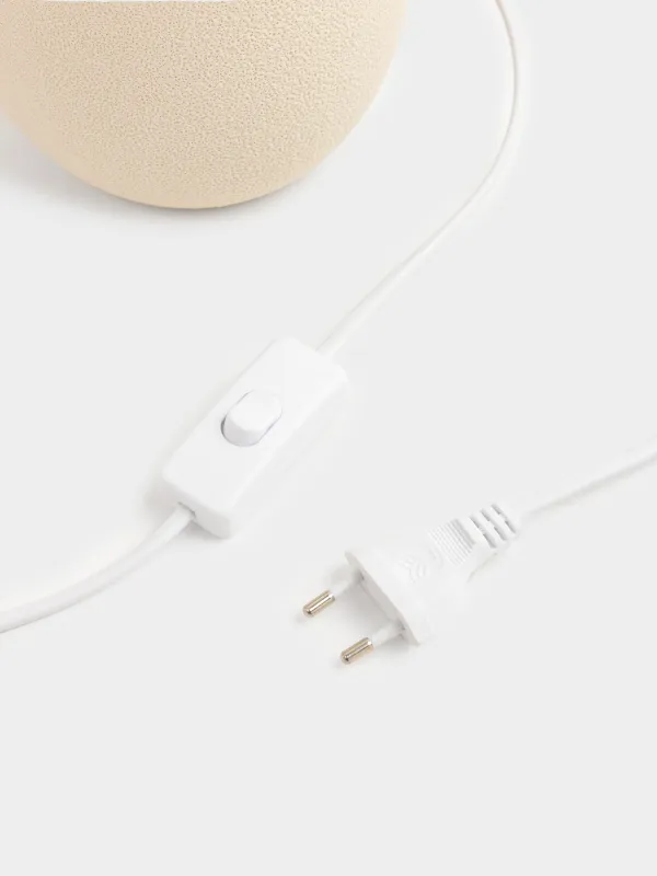 Светильник настольный, 38 см, керамика/полиэстер, белый, Букле, Boucle, image-3