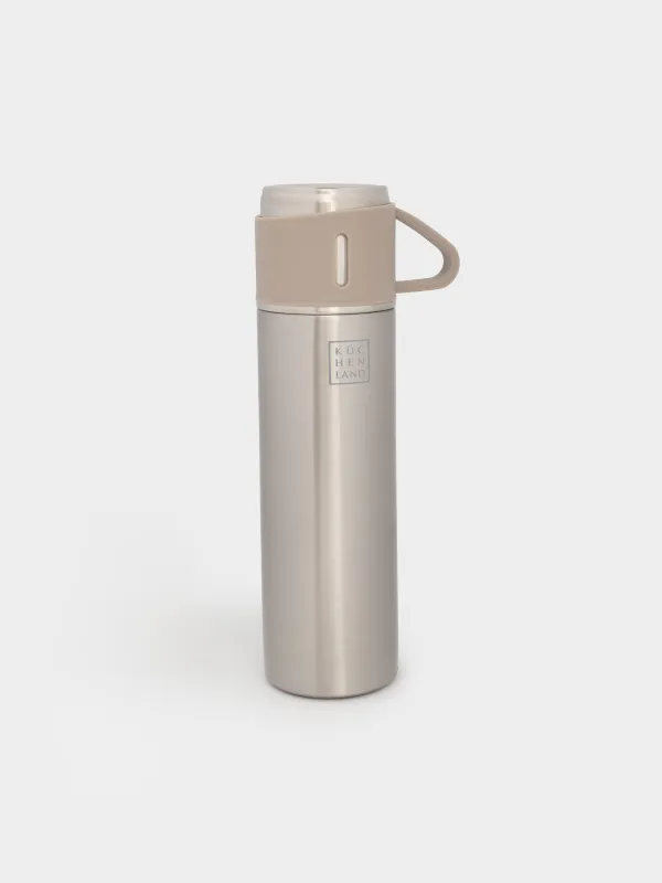 Набор для напитков, 3 перс, 4 пр, дорожный, термос 500 мл, сталь/пластик, бежевый, Electrum, image-3