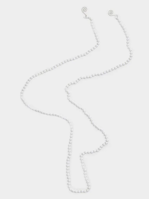 Гирлянда-бусы, 2 м, подвесная, пластик/металл, белая, Бусины, Star balls, image-1