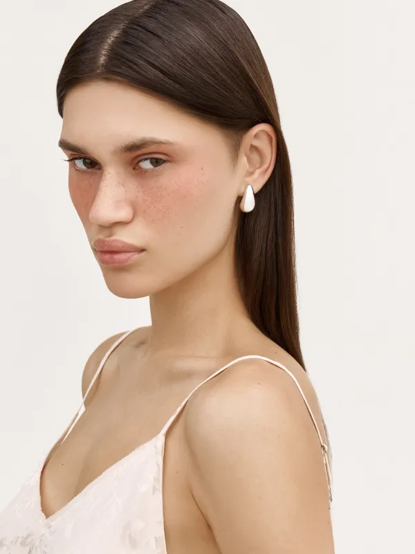 Серьги-пусеты, 2 см, 2 шт, CCB пластик, серебристые, Jewelry, image-3