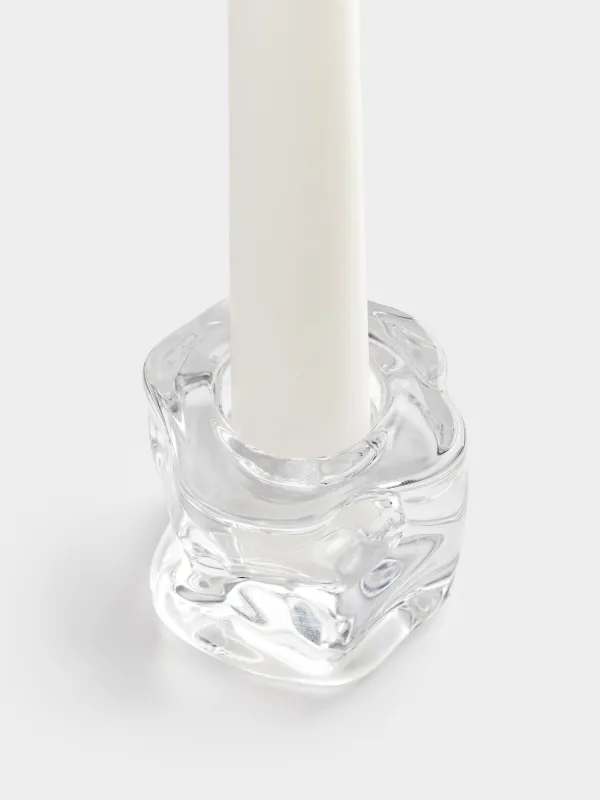 Подсвечник, 5x4 см, для тонкой свечи, стекло, Concave, image-4