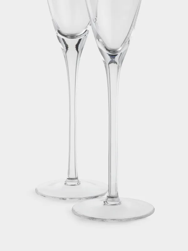 Бокал для шампанского, 150 мл, 2 шт, кристальное стекло, Charm L wavy, image-3