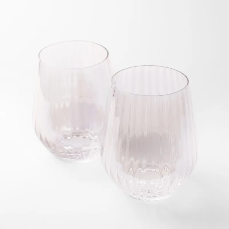 Стакан, 11 см, 450 мл, 2 шт, стекло, перламутр, Lombardy R polar, image-1