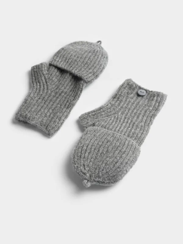 Перчатки вязаные с откидным верхом, Woolens, image-2