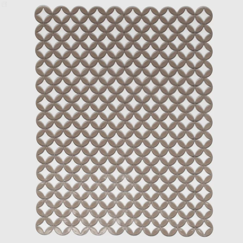 Коврик для кухонной раковины, 41х32 см, ПВХ, прямоугольный, серый, Ромбы, Keeping