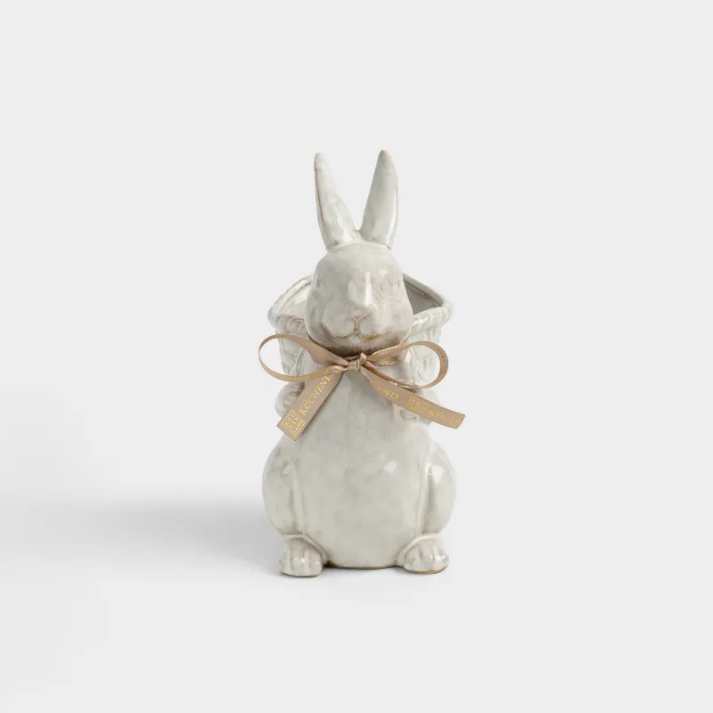 Ваза для цветов, 20 см, декоративная, фарфор P, молочно-коричневая, Кролик, Rustic Easter